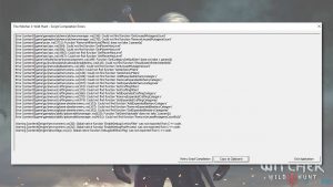 How to fix script compilation error in witcher