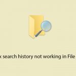 How to fix search history not working in file explorer copy