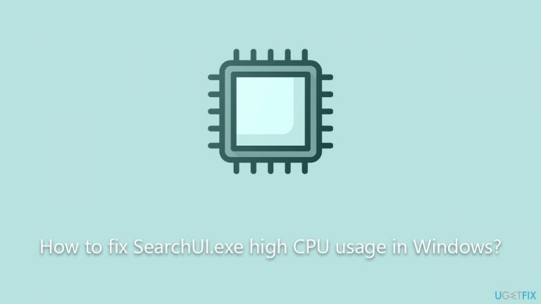 How to fix SearchUI.exe high CPU usage in Windows?
