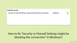 How to fix security or firewall settings might be blocking the connection in windows copy