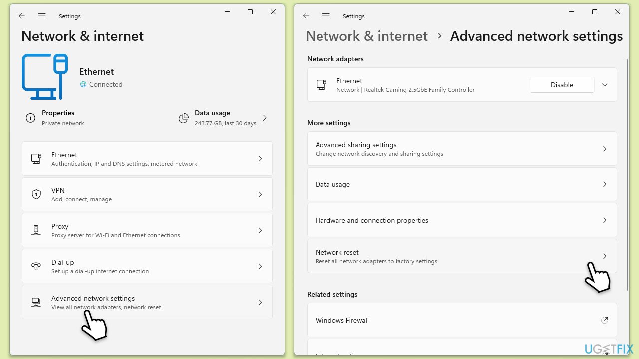 How to fix security or firewall settings might be blocking the connection in windows reset internet copy