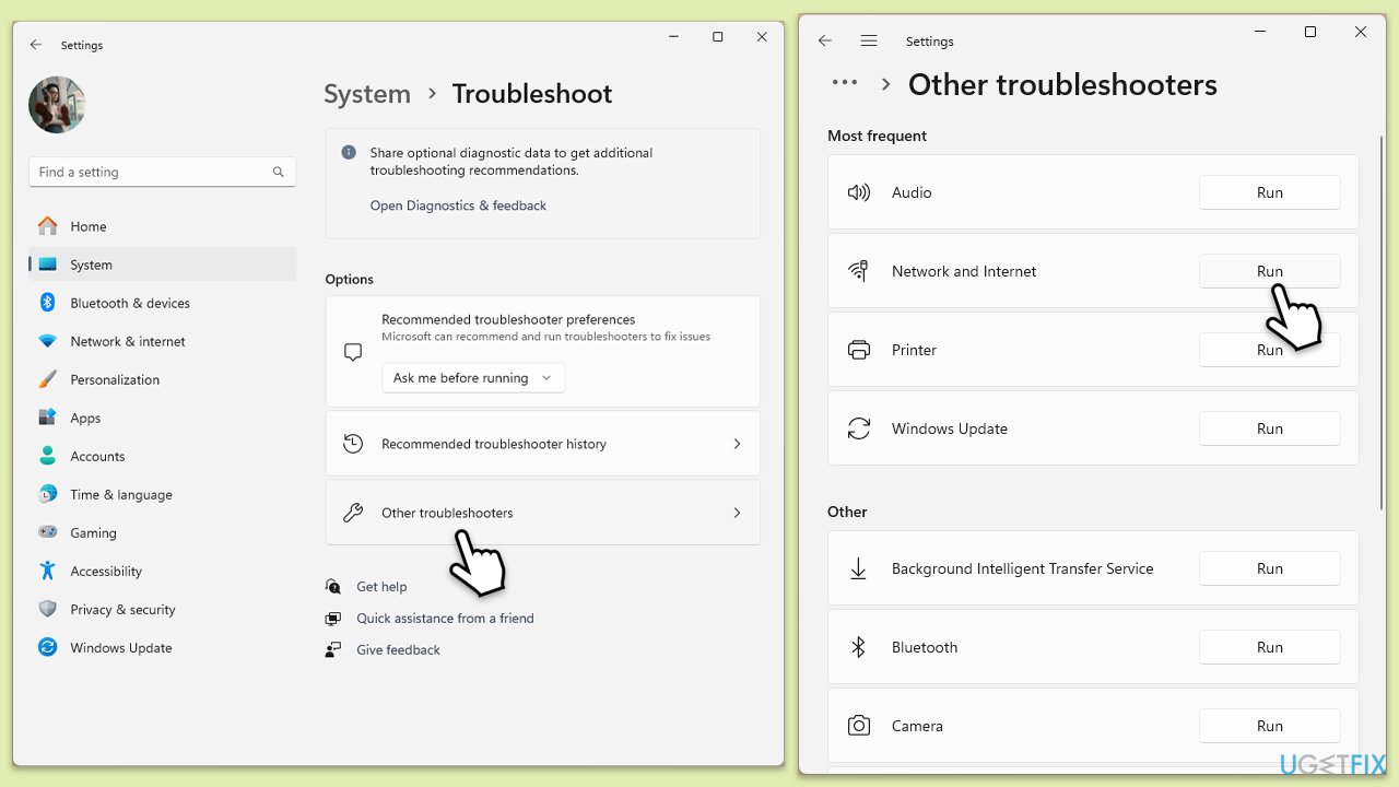 How to fix security or firewall settings might be blocking the connection in windows run network troubleshooter