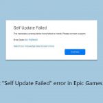 How to fix self update failed error in epic games launcher