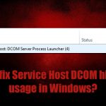 How to fix service host dcom high cpu usage in windows