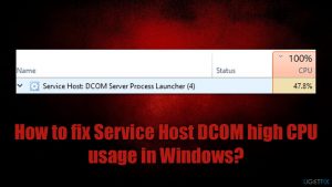 How to fix service host dcom high cpu usage in windows