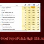 How to fix service host superfetch high disk usage