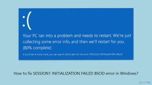 How to fix session1 initialization failed bsod error in windows copy