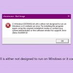 How to fix sfc dll is either not designed to run on windows or it contains an error