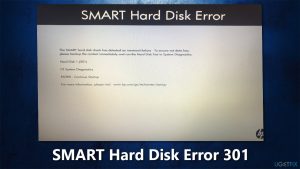 How to fix smart hard disk error 301 on windows