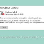 How to fix some update files arent signed correctly error in windows