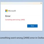 How to fix something went wrong 2400 error in outlook desktop copy