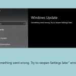 How to fix something went wrong try to reopen settings later error in windows