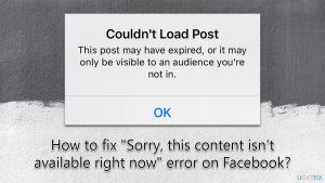 How to fix sorry this content isnt available right now error on facebook