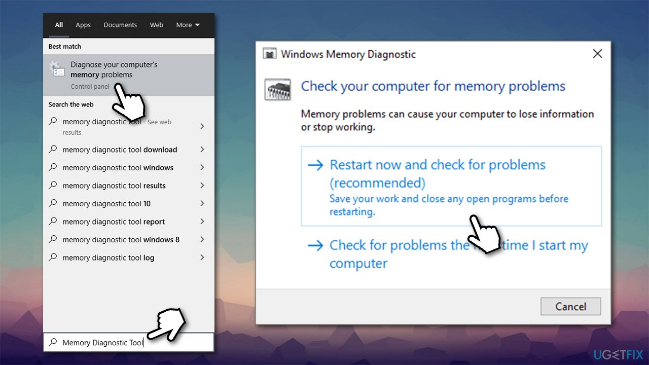 Run Windows memory Diagnostic