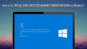 How to fix special pool detected memory corruption bsod on windows