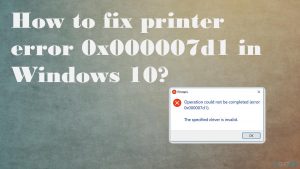 How to fix specifieddriver printer error 0x000007d1