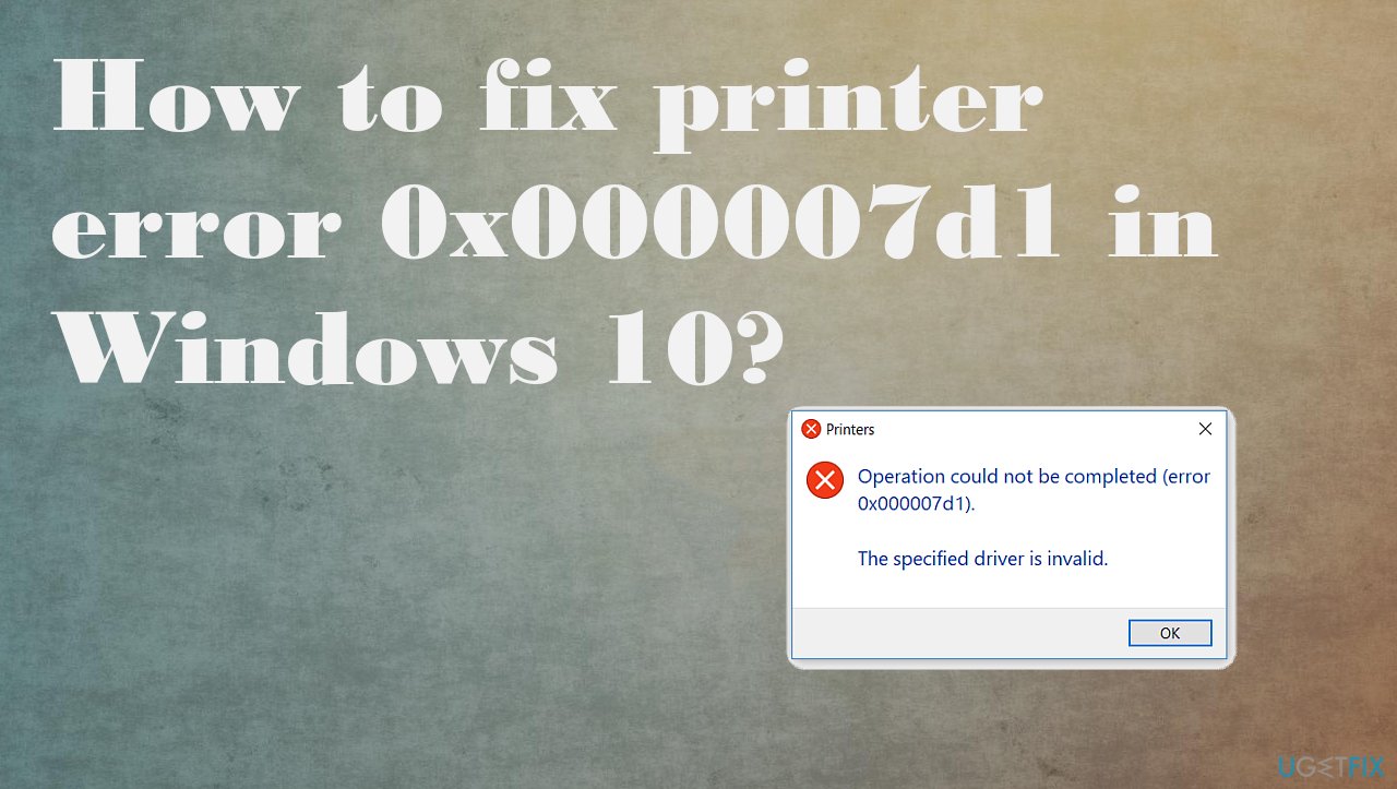 Printer error 0x000007d1