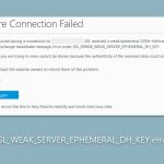 How to fix ssl weak server ephemeral dh key error in firefox
