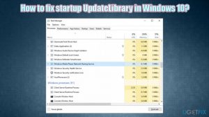 How to fix startup updatelibrary in windows