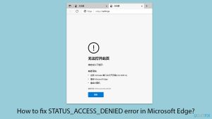 How to fix status access denied error in microsoft edge copy