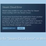 How to fix steam cloud error in windows