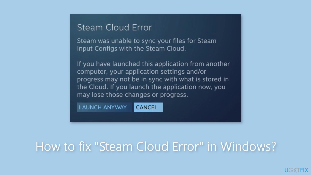 How to fix Steam Cloud Error in Windows