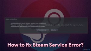How to fix steam service error on windows