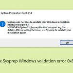 How to fix sysprep windows validation error 0x80073cf2