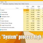 How to fix system process high cpu