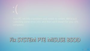 How to fix system pte misuse bsod in windows