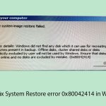 How to fix system restore error 0x80042414 in windows copy