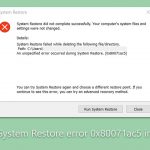 How to fix system restore error 0x80071ac5 in windows