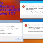 How to fix system restore error 0x81000203 on windows