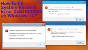 How to fix system restore error 0x81000203 on windows