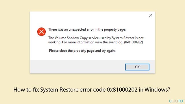 How to fix system restore error code 0x81000202 in windows copy