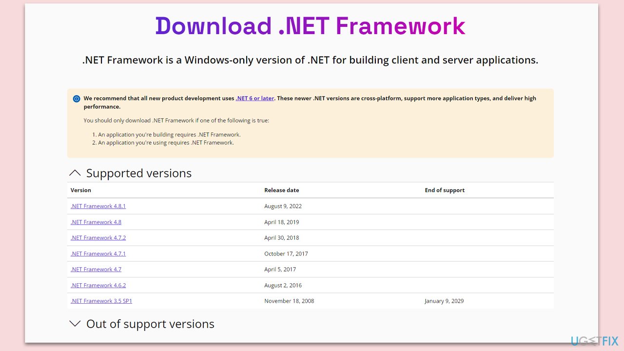 Update NET Framework