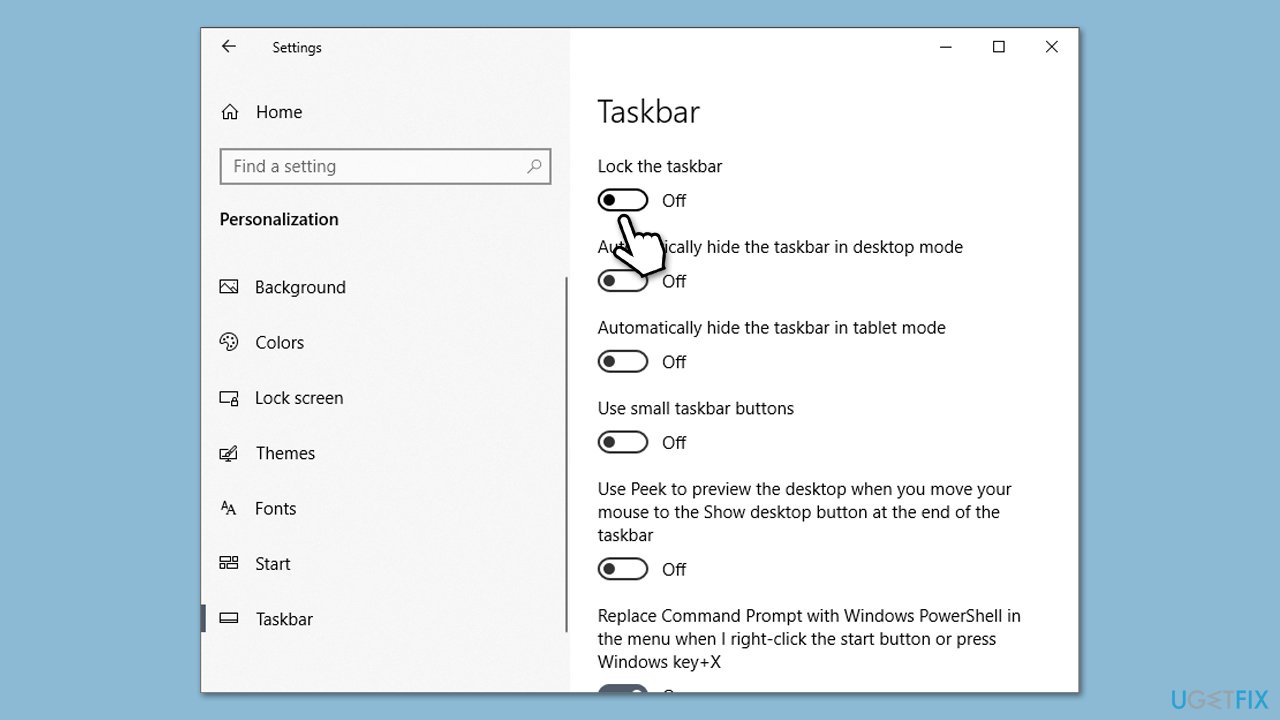 How to fix taskbar auto hide not working over full screen programs in windows check taskbar settings
