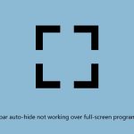 How to fix taskbar auto hide not working over full screen programs in windows