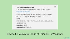 How to fix teams error code 2147942402 in windows copy
