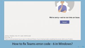 How to fix teams error code 6 in windows copy