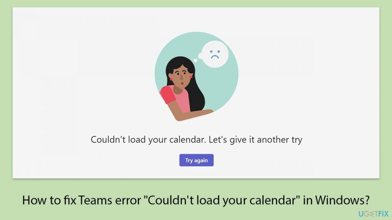 How to fix Teams error “Couldn’t load your calendar” in Windows?