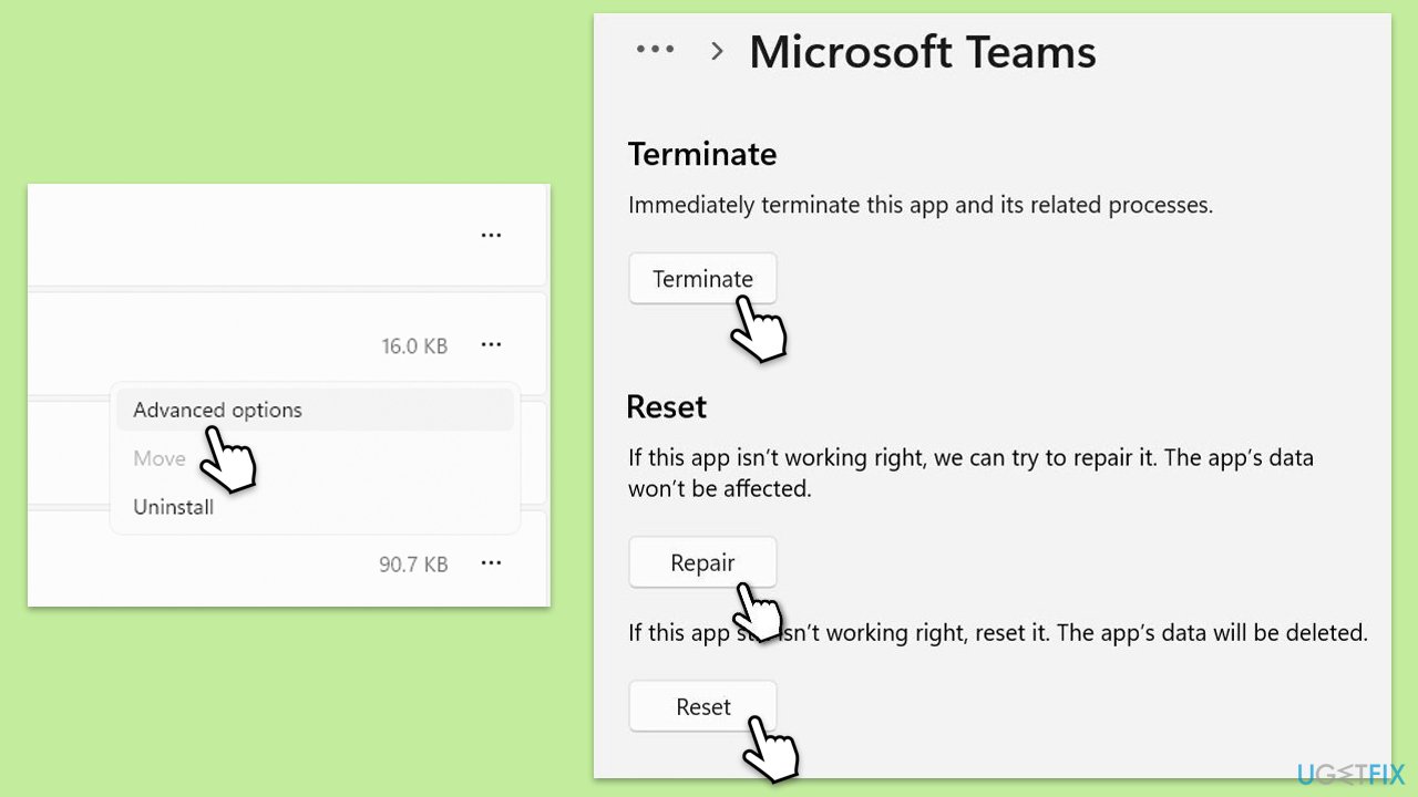 How to fix teams error doh something went wrong in windows repair reset