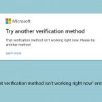 How to fix that verification method isnt workingrightnow error in windows copy
