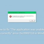 How to fix the application was unable to start correctly error 0xc000012d in windows