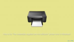 How to fix the credentials supplied are not sufficient printer error in windows