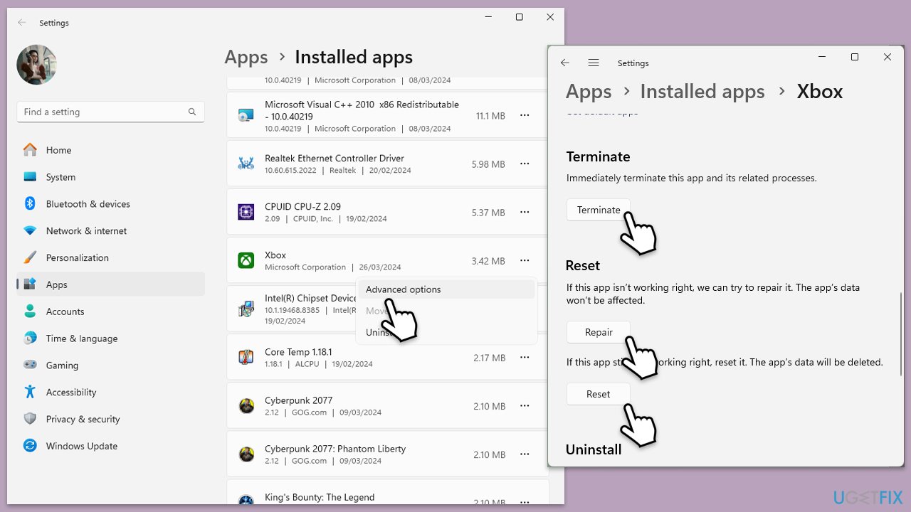 How to fix the deployment operation failed because the volume is offline error in windows repair reset xbox app