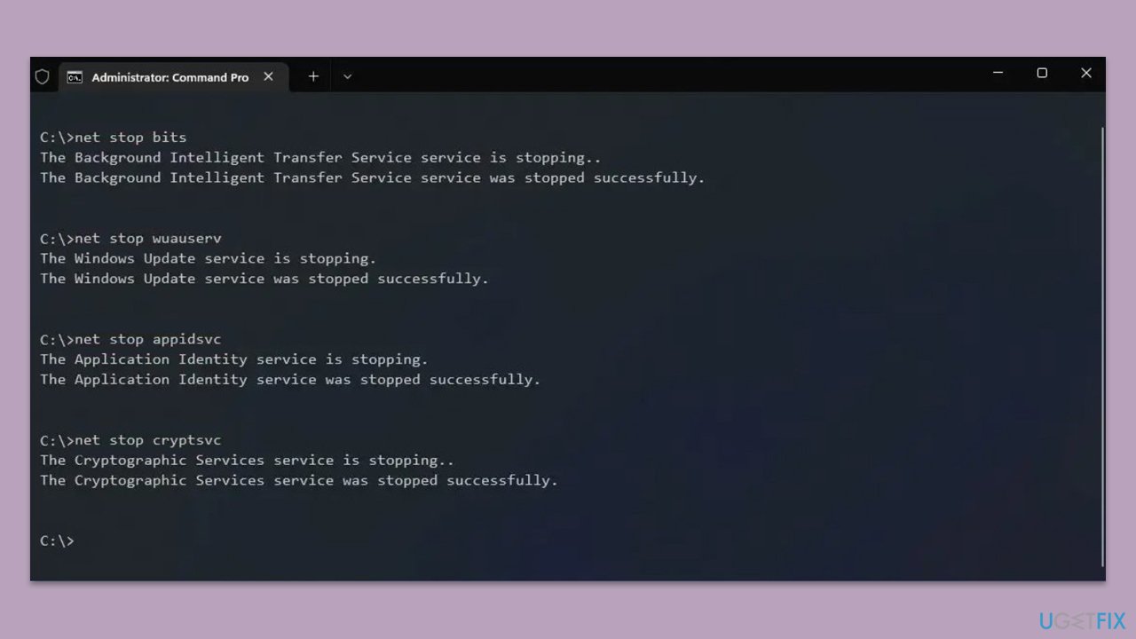 How to fix the deployment operation failed because the volume is offline error in windows reset windows update components