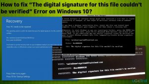 How to fix the digital signature for this file couldnt be verified error on windows