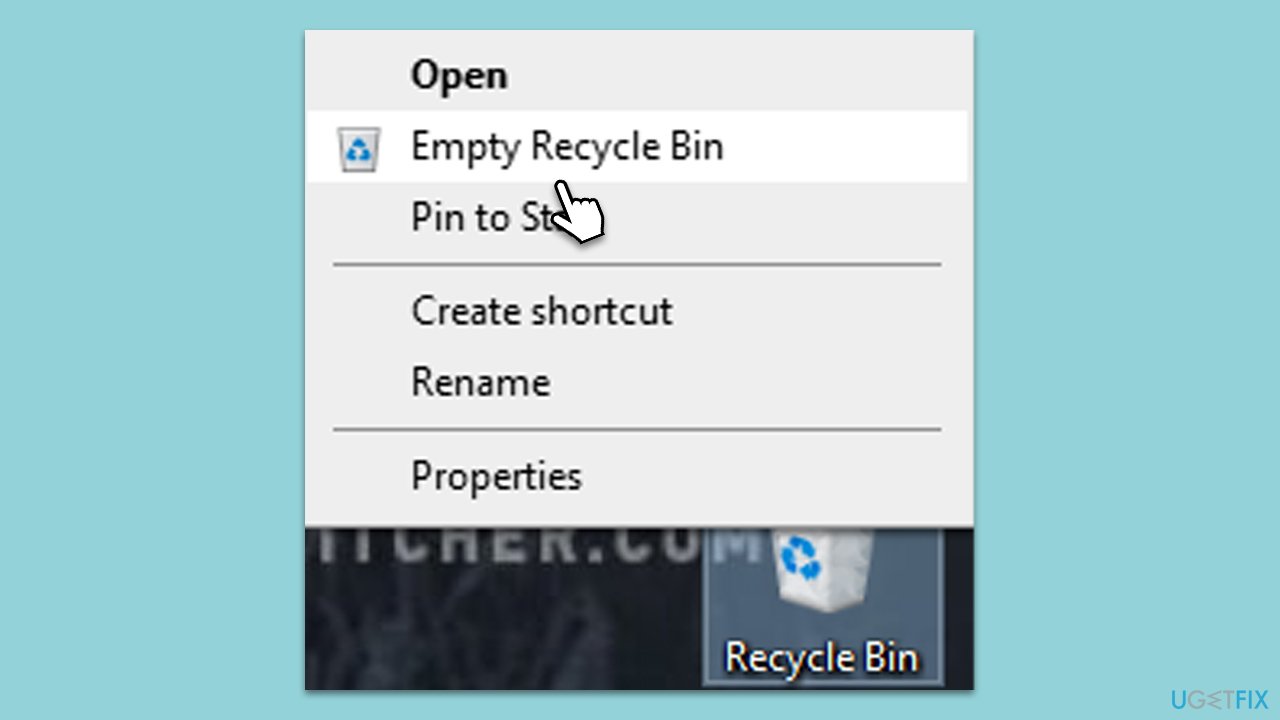 Empty recycle bin