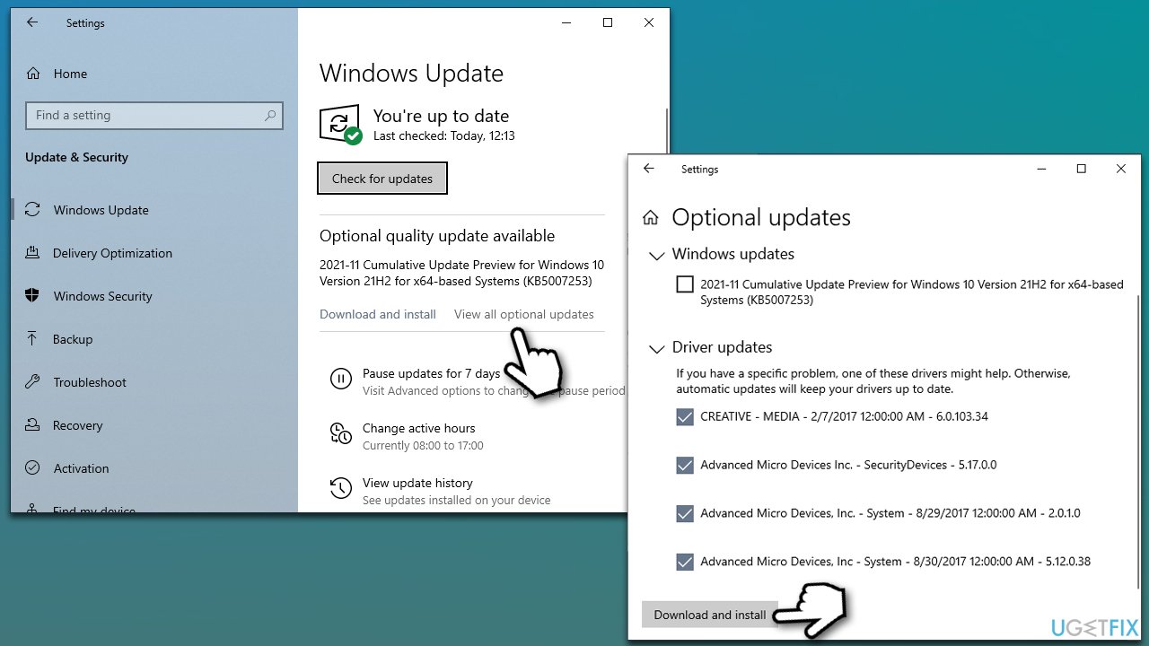 Use Windows Update feature